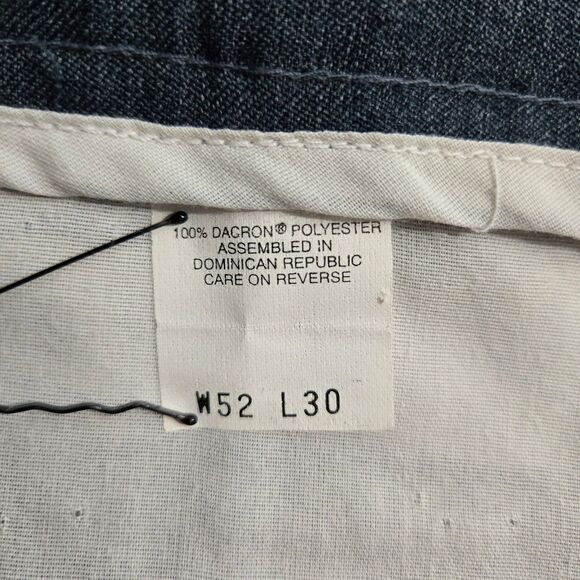 Vintage Action Slacks By Levi Strauss Men 52X30 (49X29.5) Blue Dress Pants - Picture 7 of 12